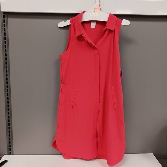 Lole Coral Sleeveless Dress M NWT Lightweight Travel Casual Summer Fitness - Picture 1 of 5